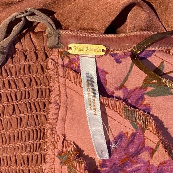 Rare Free People slip mini dress high low pastel orange Size 0/XS - Picture 7 of 16